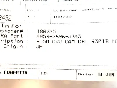 NEW FANUC WATERPROOF CAMERA CONNECTION CABLE