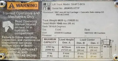 Used 2016 HYSTER S80FTBCS Misc Forklifts Illinois US | Somerset Equipment Sales #1543030