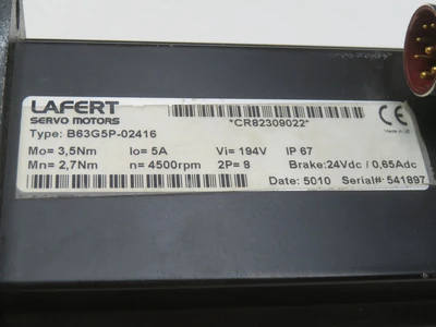 Used LAFERT _UNKNOWN_ Servo Motors Texas US | OCO Industrial #1703947