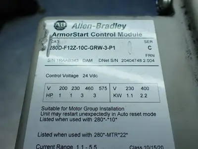 USED ALLENBRADLEY 280DFN10R