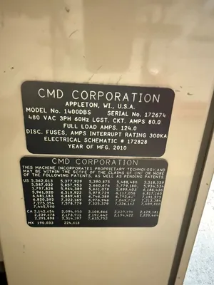 2010 CMD 1400DBS Bag Machines, Bottom Seal out of line | Mark One Machinery (4)