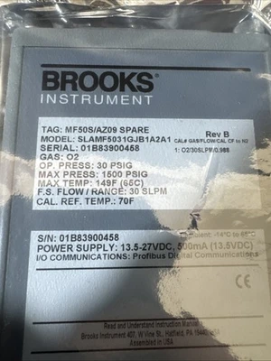 NEW Brooks Instrument SLAMF5031GJB1A2A1