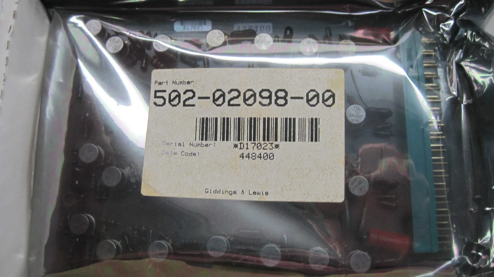 NEW GIDDINGS & LEWIS 502-02098-00 PC BOARD 5020209800 (SEALED)