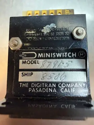 Digitran 8791-5 Miniswitch Ship 8506 (7.3.2)