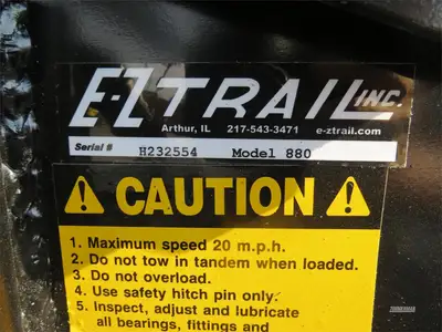 New | in-Stock 2026 E-Z TRAIL 880 Header Transports Pennsylvania US | Zimmerman Farm Service #1410149