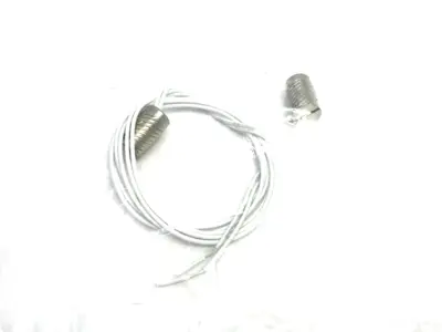 12495A41 | Magnetic Contact Alarm Switch, Wire Leads, Nckl-Pltd Brass, 0.8" Max - New