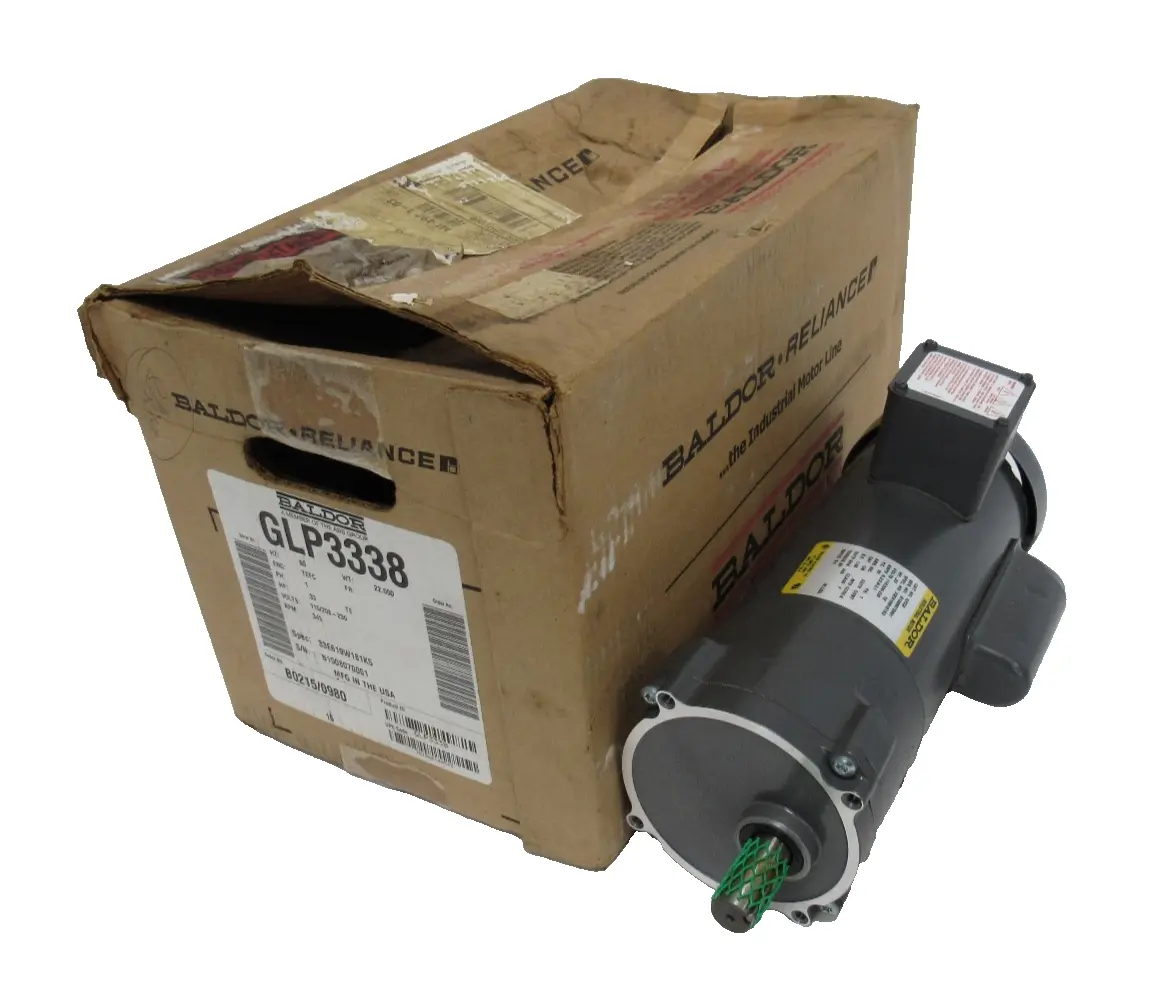 NEW BALDOR GLP3338 GEAR MOTOR .33HP 115-208/230V 3450RPM