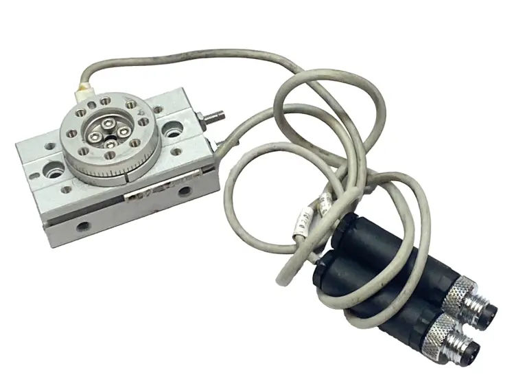 Used SMC Pneumatic Rotary Table Actuator, SIngle Rack, 2-Point Stop Rotary Actuators Michigan US | Maverick Industrial Sales #1389863