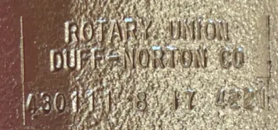 NEW DUFF NORTON 430111 8 17 4221 ROTARY UNION