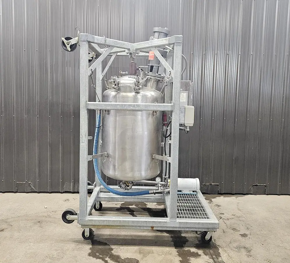 Used 110 Gallon Mixing Tank, 316 Stainless steel