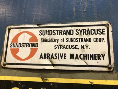 9" WIDE X 30" TABLE SUNDSTRAND VERTICAL BELT ROTARY TABLE "TIP" GRINDER: STOCK #18229