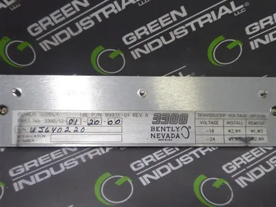 Bently Nevada 3300 Series Power Supply Module 3300/12-01-20-00 Used