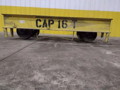 16 TON (32,000 LBS) x 46" x 80" HEAVY DUTY RAIL MOUNTED PORTABLE TRANSFER CART: YOBRO #24227
