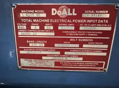 Used DOALL C-4100NC Horizontal Band Saws Ohio US | G-2000, Inc. #1283651