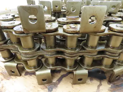 Tsubaki RS160  2-Strand Double Roller Chain 2" Pitch K-1 Attachment Riveted  22'