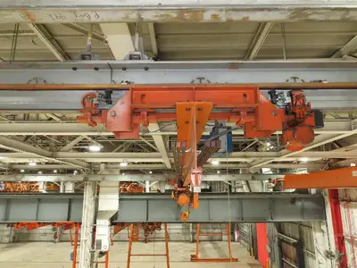 Cleveland Tramrail P&H 2 Ton Underhung Bridge Crane 45' 10" Span Magnetek Remote
