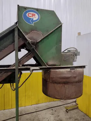 96" CP MFG MODEL #GC-100 "GLASSHOPPER" PORTABLE INCLINED CONVEYOR & GLASS CRUSHER: YOBRO #24416