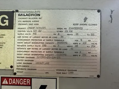 Cincinnati Extruders (TC 86mm) CM 80 – CM 111(Several of each)