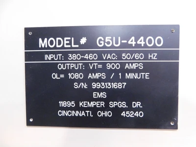 Used Yaskawa G5U-4400 Variable Speed Drives Ohio US | Equipment Recovery Corp. #1330406