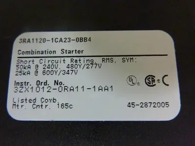 USED SIEMENS 3RA1120-1CA23-0BB4