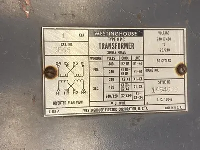 Used WESTINGHOUSE 3E66 Miscellaneous Equipment (Electrical & Power) Ohio US | Surplus Asset Holdings #1363992