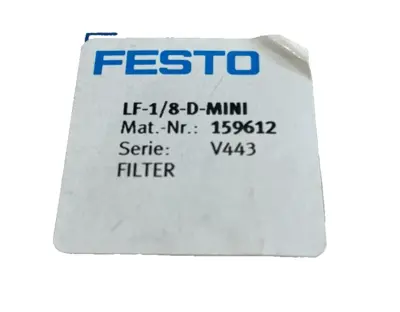NEW FESTO LF-1/8-D-MINI PNEUMATIC FILTER 159612 LF-D-MINI