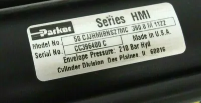 NEW PARKER HMI 50-CJJHMIRNS27MC-390.0-M-1122 CYLINDER HMI50 CJJHMIRNS27MC