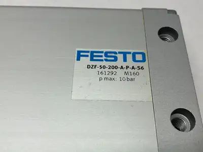 New | in-Stock FESTO FLAT-BODY PNEUMATIC CYLINDER 200MM STROKE Pneumatic Cylinders | Maverick Industrial Sales #1110680