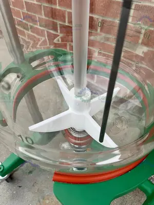 New | in-Stock CHEMGLASS 50 LITER JACKETED GLASS REACTOR W/ ZERO DEAD SPACE DRAIN VALVE MFG 20 Reactors California US | Equipment Lab #1266141