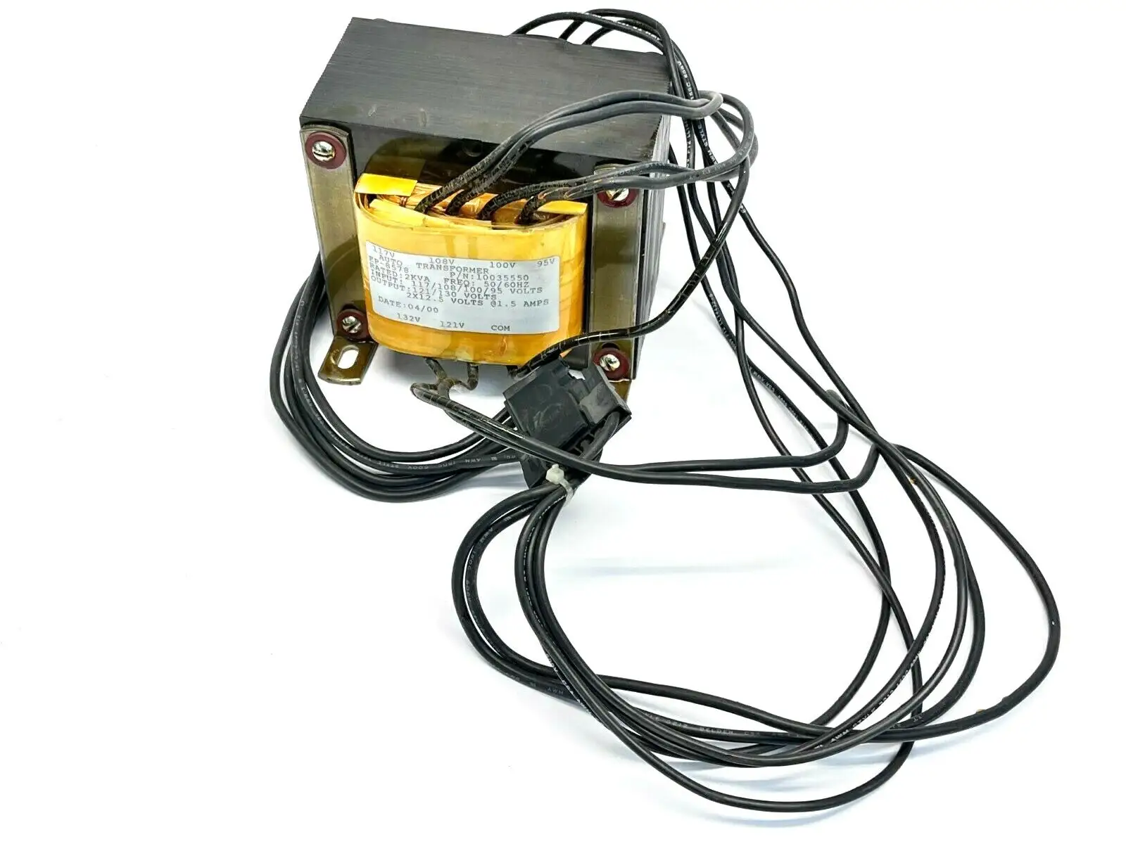 10035550 | Auto Transformer  EP-8578 2KVA 117/108/100/95V Input 121/130V Output - Used