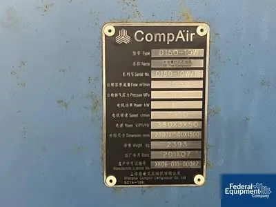 USED CompAir Comp Air D150 Oil Free Compressor