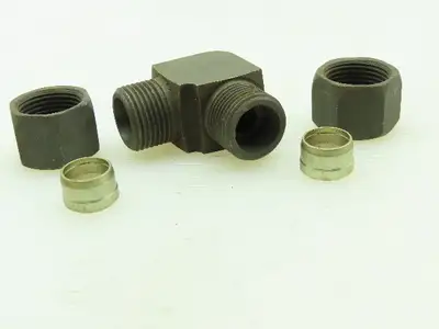 VOSS S12 Steel Flareless 90° Metric Union Compression Elbow 12mm Tube  Lot of 5