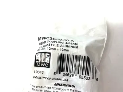 New | in-Stock Ruland Four-Beam Clamp Style Coupling 10mm x 10mm Aluminum Parts Michigan US | Maverick Industrial Sales #1401848