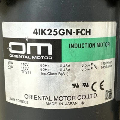 NEW ORIENTAL MOTOR CO.,LTD. 4IK25GN-FCH / 4GN12.5KA