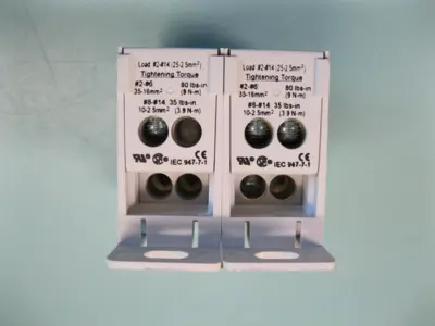 Lot of (2) 1500V 175A Mersen FSPDB2A Power Distribution Block H17