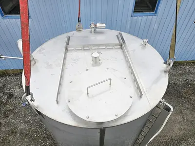 Used ADI Laval 2100 Gallon Tank, 304 Stainless Steel
