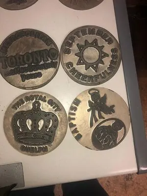 3445-700 Assorted Group Lot of 50 Antique Mixed Master Brocading Templates -Magnesium Metal Material