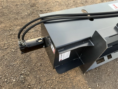 New JCT 72” Hydraulic Rototiller Skid Steer Attachment, Universal Quick Attach, has hydraulic hoses ...