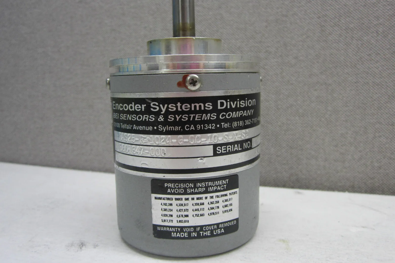 BEI ENCODER RAS25-R-1024-G-0C-10-S-X-S2 ENCODER RAS25R1024G0C10SXS2
