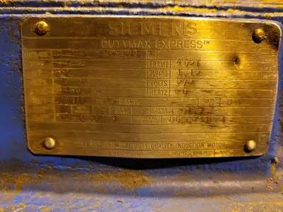 7.5 hp, 575 volts, 1180 rpm, 405T Electric Motor