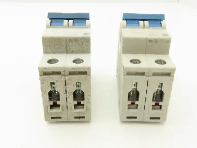 Allen Bradley 1492-SPM2D060 Circuit Breaker 6A 2 Pole 480 VAC Ser D Lot of 2