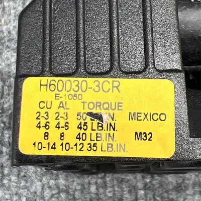 Used Bussmann H60030-3CR Misc Industrial Equipment California US | Davliegogo LLC #1730876