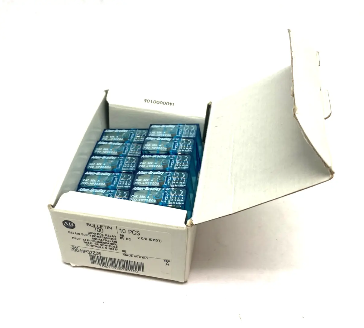USED ALLEN-BRADLEY SER. A CONTROL RELAY 2 C/O (DPDT) 8A 6VDC