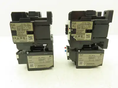 Fuji SC-N1 SC25BAA Motor Starter Contactor 25Hp 600V & Overload 18-26A Lot of 2