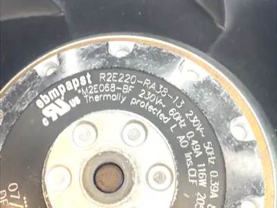 USED EBMPAPST RADICAL 230V MOTORIZED IMPELLER 543 CFM
