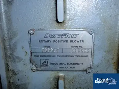 USED Duroflow 100 HP DUROFLOW ROTARY LOBE BLOWER, MODEL 7008VE