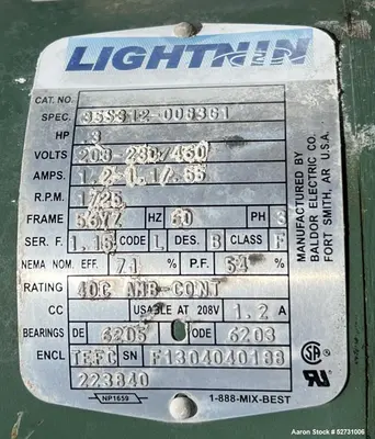 Used 150-Gallon Stainless Steel Mix Tank – Lightnin Agitator, 316 SS, Industrial