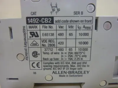 USED ALLEN BRADLEY 1492-CB2/G050 SER B
