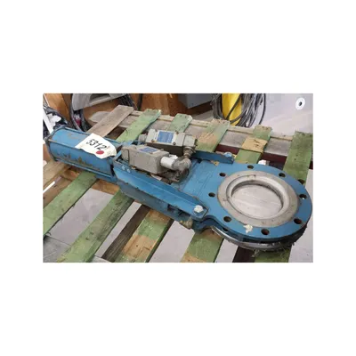 USED 6" DEZURIK KNIFE GATE VALVE; STAINLESS STEEL