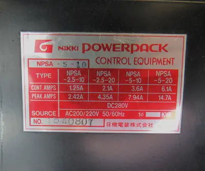 USED NIKKI DENSO NPSA-5-10
